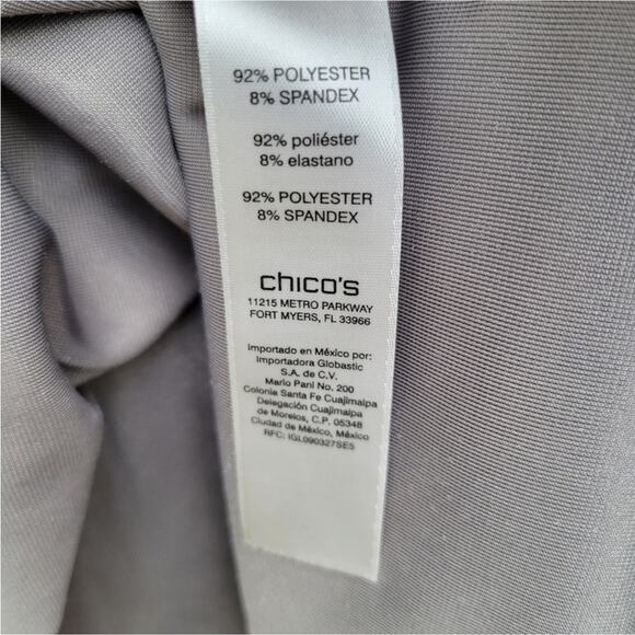 Chico's size 0 Velvet Midnight Patchwork 3/4 Sleeve Paisley Print Tunic Top S - Picture 6 of 6